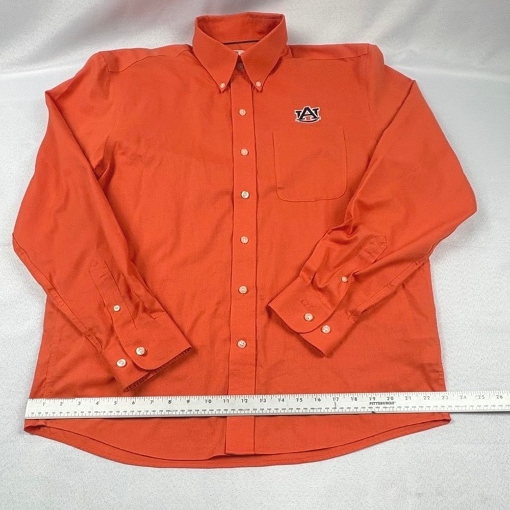 Cutter & Buck Auburn Tigers NCAA Orange‎ Button Down Shirt Mens Lg - Picture 8 of 14